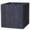 VIVANNO Pflanzkübel Fiberglas Block Frostsicher - 50x50x50 cm - Steinoptik Anthrazit - Blumenkübel Quadratisch für Draußen und Drinnen