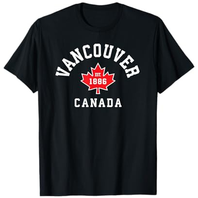 Vancouver Kanada T-Shirt Kanadische Flagge Ahornblatt Geschenk Tee T T-Shirt