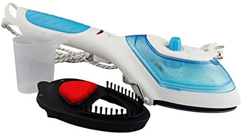 Handheld Mini Steamer Iron Clothing Steam for Clothes Curtains Bedding and More - Compact Hand Steamer for Home Or Travel Use,Blue