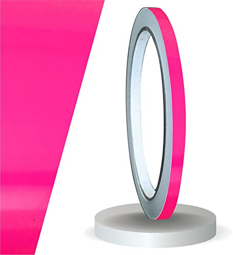 siviwonder Zierstreifen neon pink 5mm Breite und 10 m Länge für Auto Boot Jetski Modellbau Klebeband Aufkleber Dekorstreifen Folie neonpink Neonaufkleber Fluor rosa