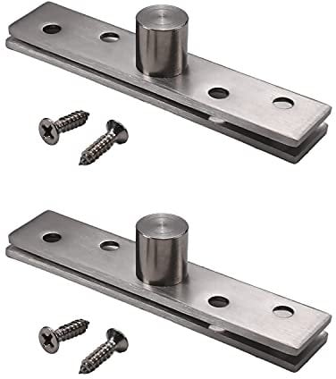 MroMax Türscharnier, 95 mm Länge, 360 Grad drehbar, verstecktes Türscharnier, Edelstahl-Scharnier für versteckte Tür, Schrank und Schrank, Silber, 4 Stück