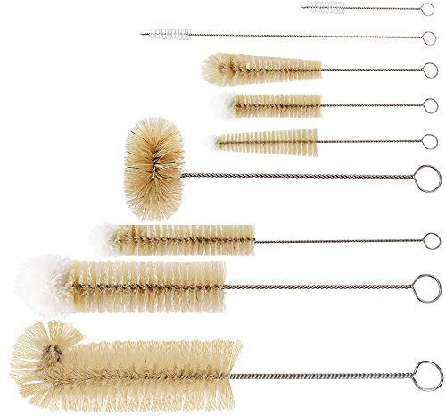 Masthome Bottle Brushes, 9PCS Long Handle Cleaner for Narrow Neck Beer Water Bottles, Jars, Teapot Spout
