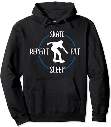 Skate Eat Sleep Repeat Geschenk Für Skater & Skateboarder Pullover Hoodie