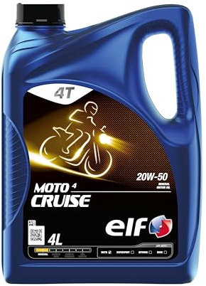 ELF MOTO 4 CRUISE 20W50 4L - Premium Motorcycle Engine Oil Racing Mineral Oil