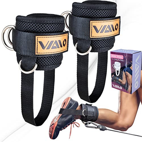 Adjustable Ankle Straps for Cable Machines,Strong Hook and Loop,Reinforces Double D-Ring,Adjustable Comfort fit Neoprene - Premium Ankle Cuffs to Enhance Abs, Glute & Leg Workouts for Men & Women