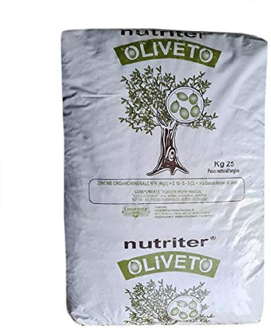 Pierucci Agricoltura NUTRITER OLIVETO 25 kg CONCIME Organo Minerale NPK 10 5 5 +2MgO per OLIVI