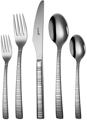 Sola Bali Besteck Set - 9 Personen Essbesteck, 90 Teilig - Rostfreiem Stahl - Robustes & Elegantes Design - Tafelbesteck - Spülmaschinenfest - Set mit Messern, Gabeln, Löffeln, Teelöffeln & mehr