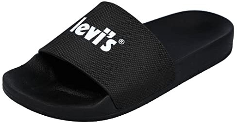LEVI'S June Poster S, Sandali Bassi Donna, Nero, 37 EU