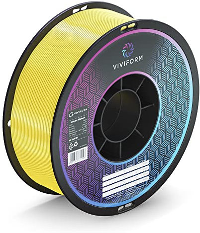 Viviform silk PLA Filament für 3D Drucker | 1kg Rolle | ∅1,75mm +/- 0,03mm | Gelb