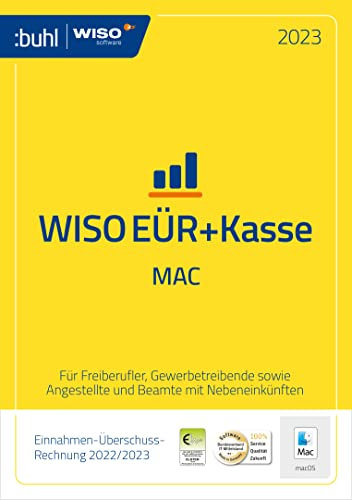 WISO EÜR+Kasse Mac 2023: Für die Einnahmen-Überschuss-Rechnung 2022/2023 inkl. Gewerbe- und Umsatzsteuererklärung | Mac Aktivierungscode per Email