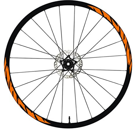 DualColorStampe Aufkleber kompatibel mit Cube, Fahrradfelgen, 26 Zoll – 27,5 Zoll – 28 – 29 Zoll (66,8 – 63,5 cm) – Fahrrad MTB Aufkleber – Felgen MTB B0062 (28-29 Zoll, Orange)