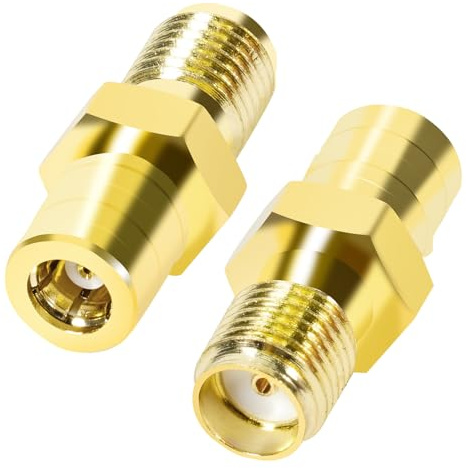Fohevers 2 Pcs SMB Female Jack to SMA Female Connector Antenna Coax Adapter for Car Radio Stereo Aerial Extension Cable