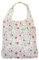 ECO CHIC Lightweight Foldable Reusable Shopping Bag Water Resistant Tote Bag (Floral Beige)