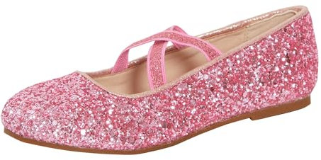 Lora Dora Girls Glitter Ballet Shoes Pink 11 UK Child