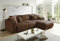 New Velour Fabric Corner Sofa Bed With Storage - 'Milo' - Sleeper Sofa With Free Assembly & Delivery. Left & Right Side (Right, Brown - Kronos 06)