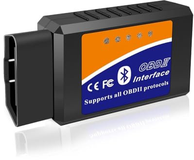 Bynome OBDII obd2 diagnosegerät,obd2 Bluetooth Adapter,OBD teşhis cihazı, iOS, iPhone, iPad ve Android ILE uyumlu,OBD2 tarayıcı araç teşhis cihazı (Yükseltilmiş 1.5 Bluetooth)