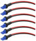 XMSJSIY 6-Pack T10 Stecker Sockel Halter Erweiterter Draht Verbinder Steckeradapter T10 Stecker mit Draht 194 168 W5W Kabelbaum für Autoscheinwerfer, Blinklichter, Tagfahrlicht