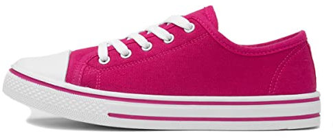 Red Fish Meru Womens Fuchsia Canvas Shoe - Size 5 UK - Pink