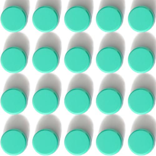 PYJLBX Imanes para nevera, 20 imanes para pizarra blanca, bonitos imanes redondos (verde)