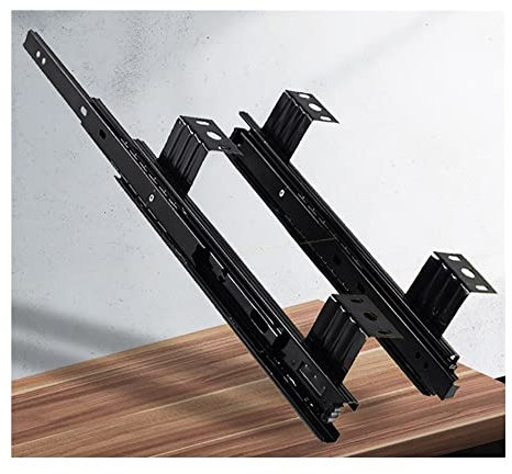 SWAYVES Robuste Schubladenführungen, 2 Stück Voll Ausziehbare Kugellagerführungen, Soft-Close-Tastaturablageführungen Für Computerführungen Unter Dem Schreibtisch/300Mm/12In