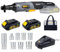 RIDA Cordless Ratchet Wrench Set 60N.m 20V Electric Ratchet Wrench, 3/8 Electric Ratchet Tool Kit with 2 x 2.0AH Lithium-Ion Battery, Battery Powered Ratchet with 7 Sockets and Fast Charger