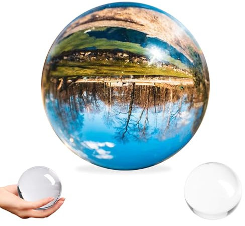 K9 Bola de Cristal, Bola de Cristal Transparente K9, Bola de Cristal Fotografía, Fotografía Bola de Cristal Transparente, Alta Resolución, para Meditación, Decoración, Fotografía (80 mm)