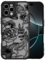 XIZYO Case for iPhone 16 Pro 6.3 Inch, Cute Frosted Translucent Rose Floral Flower Pattern Shockproof Cover, for Girls Women Luxury Soft TPU Protective Phone Case, Black