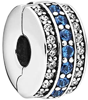 Lkwidi Charmes Clip Charms-Anhänger 925 Sterling Silber Charm Bead Pendant für Europäische Armbänder und Halsketten
