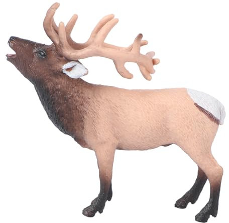 Amosfun 1 Pc Ornamenti solidi di renna figura di renna statua della renna di natale decorazioni cameretta natale decorazioni giocattolo simulato di renna ornamento di creature selvagge