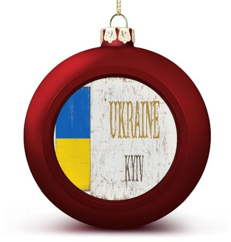 Ukraine Kiew Weihnachtskugeln Ornamente Ukraine Weihnachtsschmuck Baumkugeln für Urlaub Hochzeit Party Dekoration Xmas Hängende Kugeln Baumschmuck