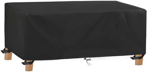 DKHLYB Abdeckhaube Gartenmöbel 600D Loungesofa Abdeckung Gartentisch Wasserdicht Abdeckplanen für Gartenmöbel Plane Oxford Gewebe Schutzhülle für Gartenmöbel Loungemöbel Rattanmöbel 230x70x65cm