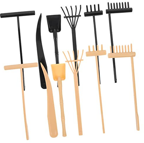 DRESSOOS Outils De Jardin Zen Râteaux De Bac à Sable Décoration Bureau Accessoires De Jardinage Miniatures Jeux De Râteaux Art
