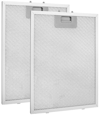 Cooker Hood Filter Replacement 300x250mm Metal Grease Filter 2 Pack Universal Extractor Fan Extractor Fan Filters 5-Layer Aluminum Kitchen Cooker Hood Grease Filters Hood Vent Filter