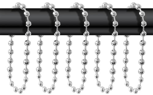 Anneaux de Métal Rideaux de Douche, Crochets de Rideau de Douche antirouille pour Salle de Bain, pour Rideaux de Douche et Crochets de Tringle de Douche-30 Pièces(Couleur Argent)