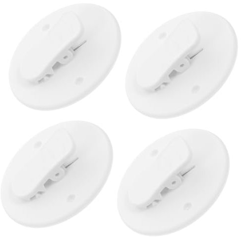 HOMSFOU 4pièces Clips De Rideau De Douche avec Ventouse Auto-adhésive Installation Facile Évite Éclaboussures Parfait pour Salle De Bain à Ou