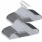 4CONVY Perchas para Ropa, Chaquetas, Pantalones - Perchas de plástico para el Armario con Cubiertas Antideslizantes - Ahorra Espacio, 20 Piezas, Gris