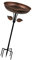 Qsvbeeqj Baignoire à oiseaux vintage en métal pour jardin, terrasse, cour avec base améliorée à 4 griffes