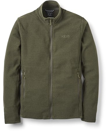 Rab Men's Stavel Jacket - Warm Midweight Fleece Coat for Hiking, Climbing, & Skiing - Army - X-Large
