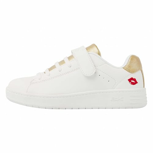 British Knights Mist Sneaker, White Gold Lips, 11 UK Child
