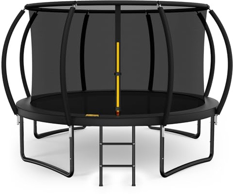 ARMY VANCA 12 FT Outdoor Trampoline with Enclosure Net, Heavy Duty Yard Trampolines, ASTM Approval Recreational Trampolines for Kids and Adults