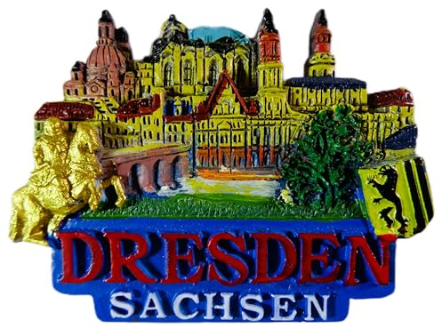 Magnet Souvenir Dresden Sachsen 7 x 5,5 cm Kühlschrankmagnet Deko GCG M14