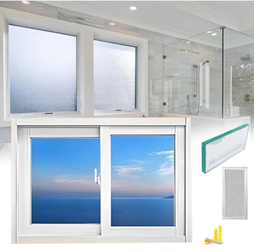 ZIUSFAC Kellerfenster Ersatz Schiebefenster 70×35cm 78×30cm Ersatzfenster Gehärtetem Glas Schuppenfenster Fenster Für Badezimmer(White,(WxH) 60x30cm/24x12)