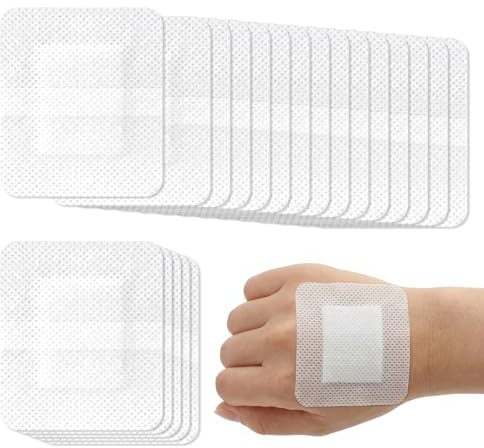 20Pcs Wound Dressings Adhesive, 7 x 6cm Self Adhesive Breathable Plasters | Bandages and Dressings, Breathable Plaster for Wounds, Adhesive Dressings for Wound Care Grazes Sores Cuts