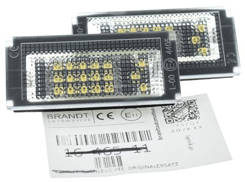 BRANDT AUTOMOTIVE Kennzeichenleuchten LED kompatibel mit Mini R50 R53 2001-2006 CABRIO R53 04-08 Cooper S One Kennzeichenbeleuchtung