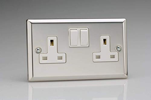 Varilight - 2 Gang 13 Amp Double Switched Socket Chrome - XC5W