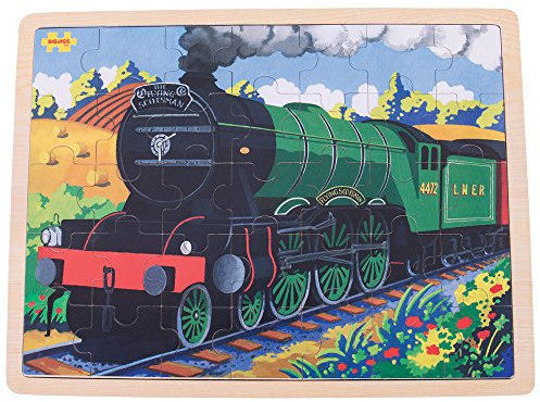 Bigjigs Toys Flying Scotsman Wooden Tray Puzzle - 35 Piece Puzzle