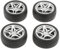 KESOTO 4pcs Miniatur Autoreifen Gummireifen Felge Reifen, DIY Spielzeugauto Zubehör
