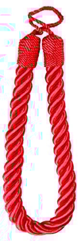 QPC DIRECT Twisted Cord Simple Plain Modern Thick Rope Curtain Tie Back, 60cm (Red)