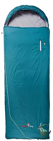 Grüezi bag Biopod Wolle Goas Comfort Rechts Schlafsack, Almwolle-Füllung, bis 191 cm Körpergröße, 1600g, Packmaß Ø21x39 cm, Camping/Hütte/Zelten
