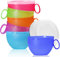 idea-station NEO tazza plastica con coperchio 6 x 500 ml - colorati - infrangibile tazza grande colazione - set tazze colazione riutilizzabili
